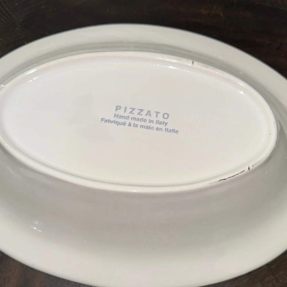 Pizzato handmade in italy White Serveware Set with Gravy Boat and Oval Platter - Picture 7 of 8